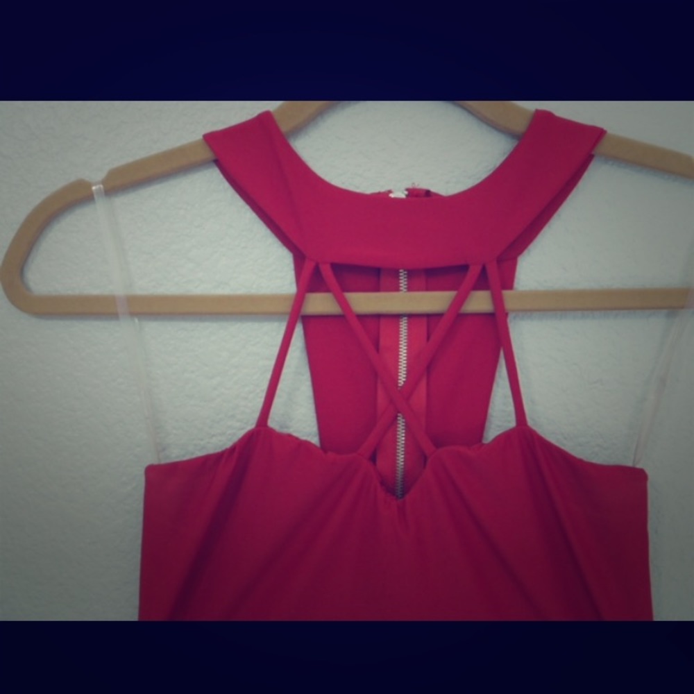 Red mini dress